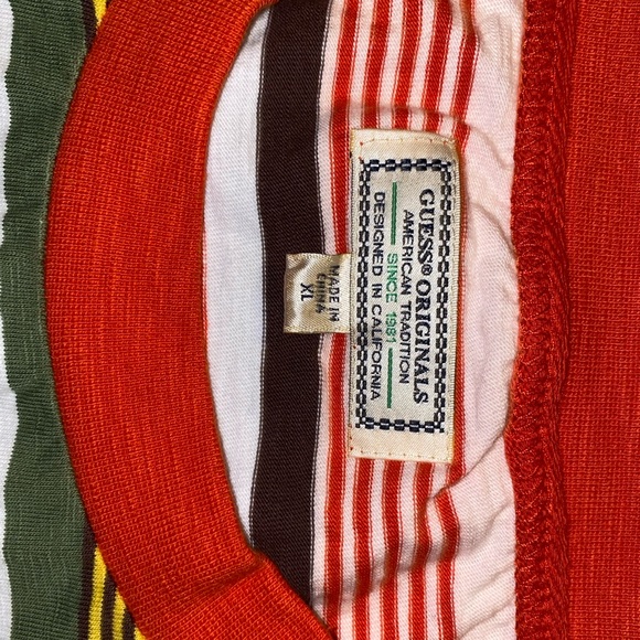 Guess Embroidered Striped T-Shirt - Picture 3 of 3